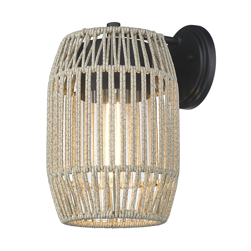 Golden Lighting Seabrooke 1-light Outdoor Wall in Natural Black